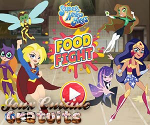 Jeux de bataille de nourriture entre super héros