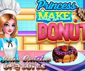 Jeux de la princesse qui cuisine des donuts